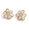 Orecchini Pearl Blossom placcati oro 18k