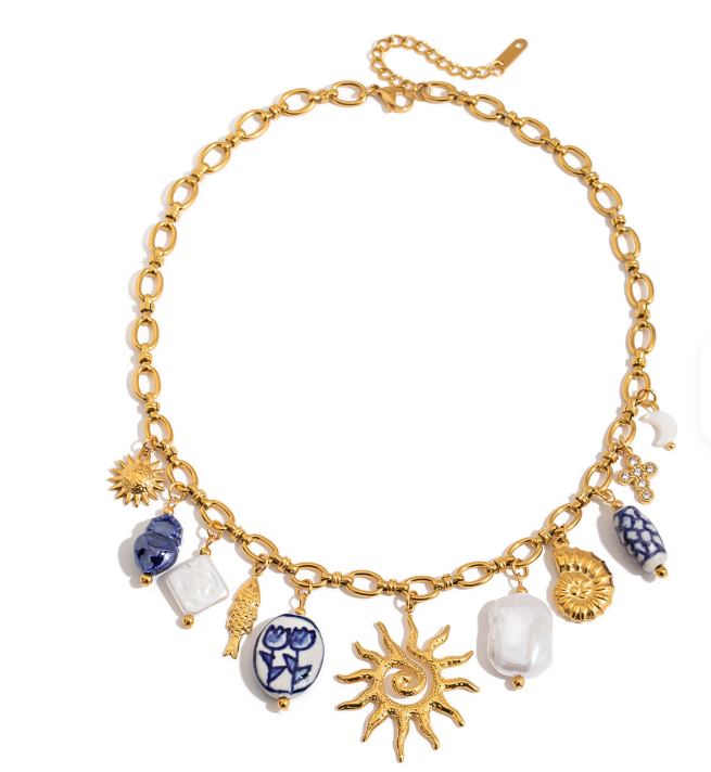 Collana Summer Charms placcata oro 18k