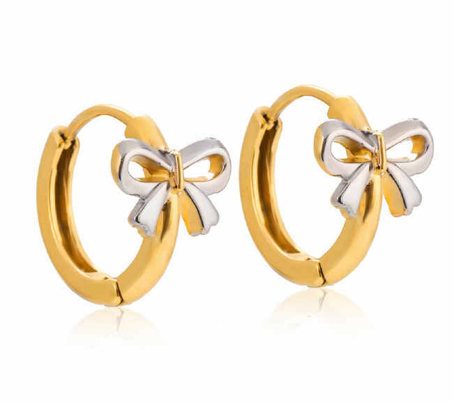 Orecchini Ribbon placcati oro 18k