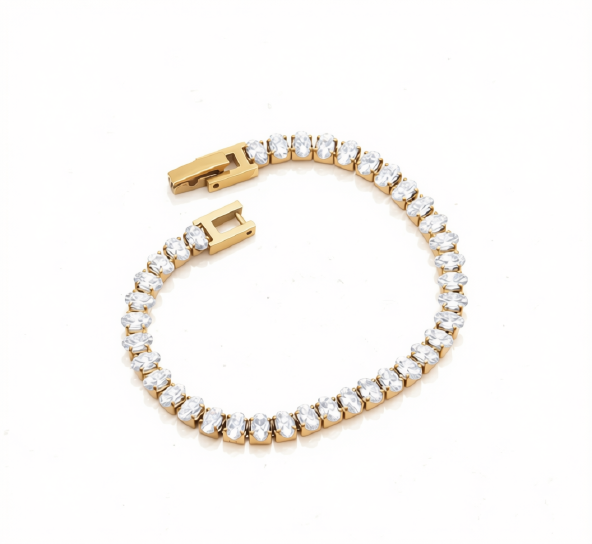 Bracciale Crystal Glow placcato oro 18k