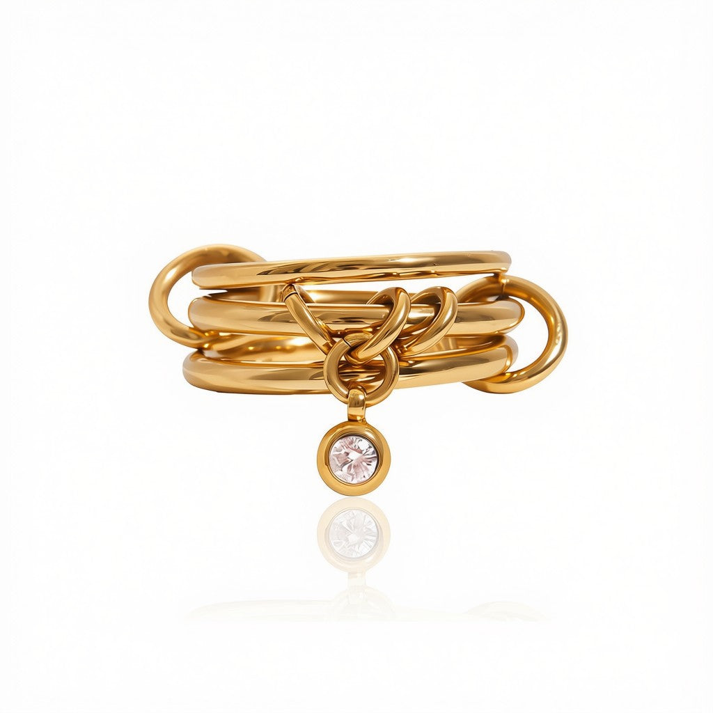 Anello Trix placcato oro 18k