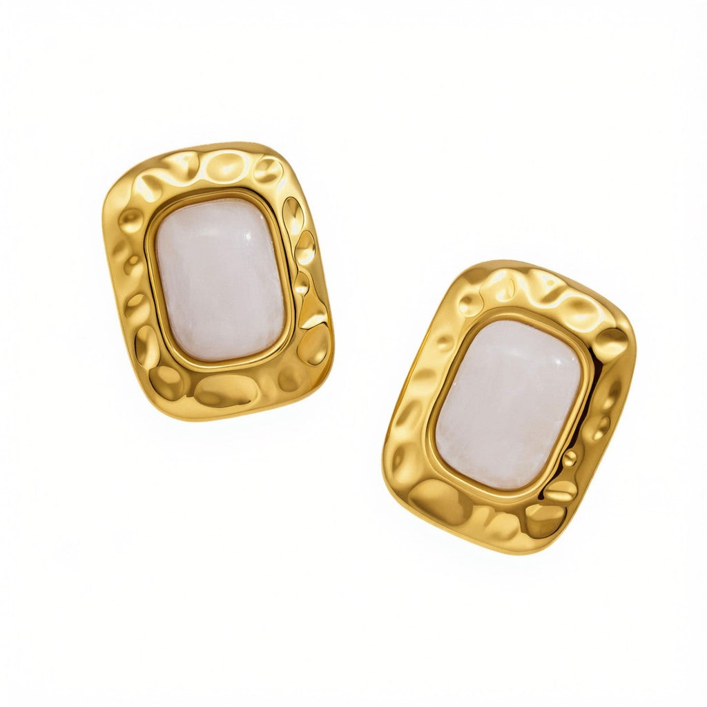 Orecchini Pearl Frame placcati oro 18k