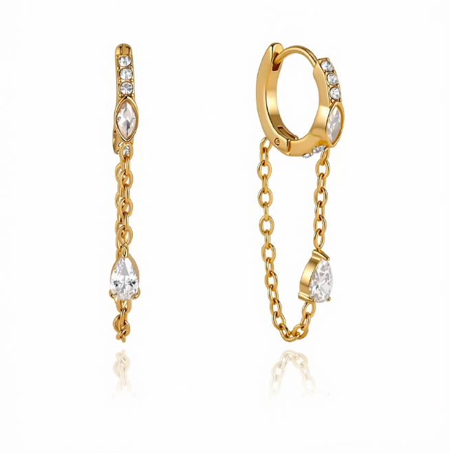 Orecchini Crystal placcati oro 18k